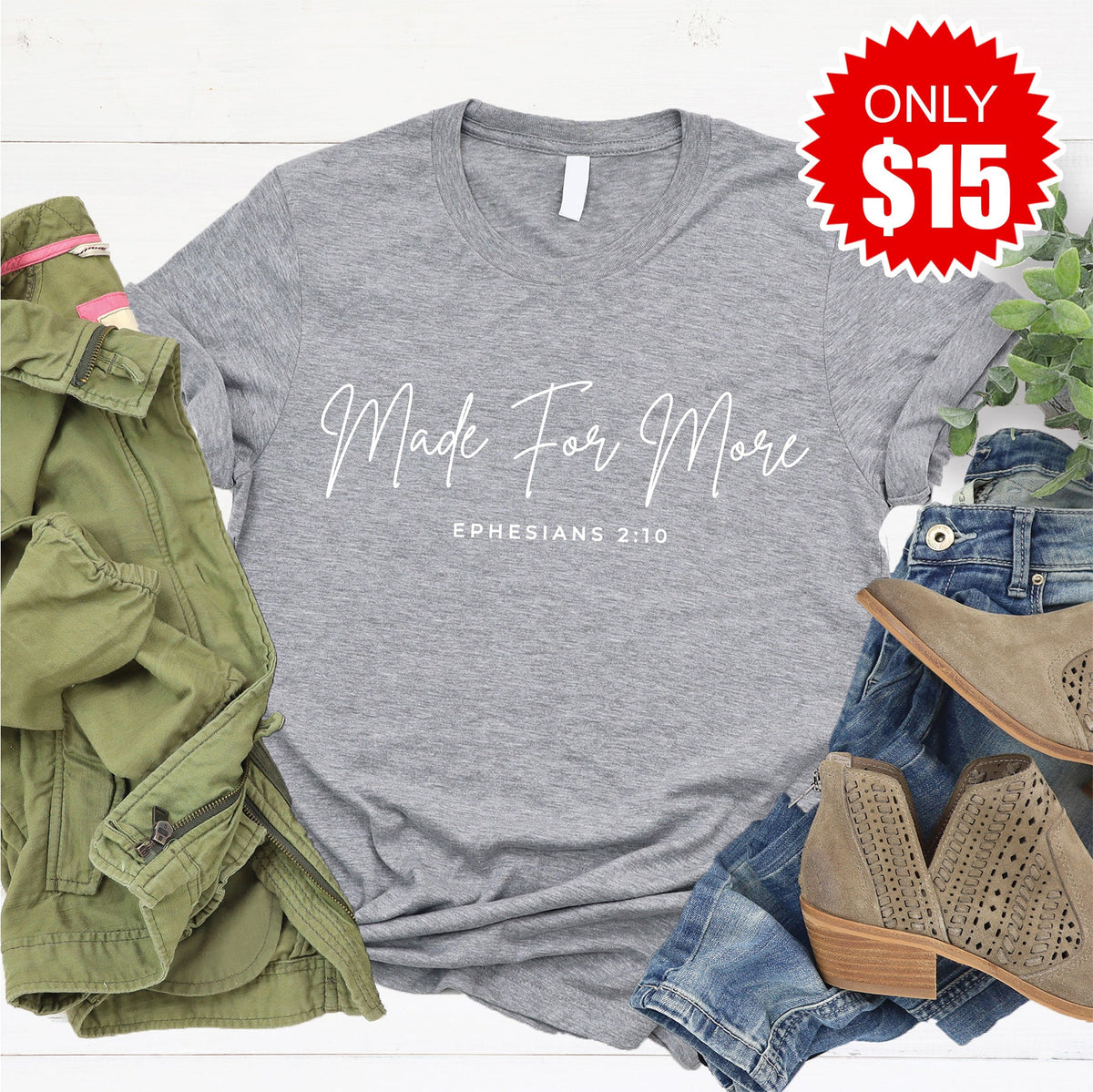 Made for More Tee - Heather Grey - 15 product image 1