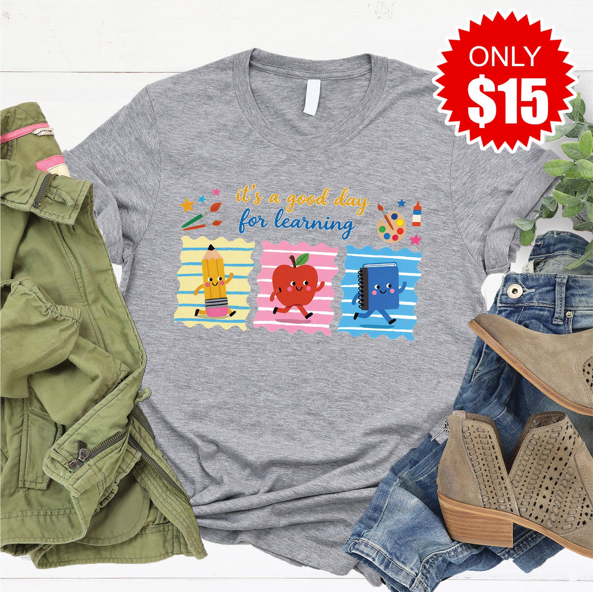 Good Day Tee - Heather Grey - 15 product image 1