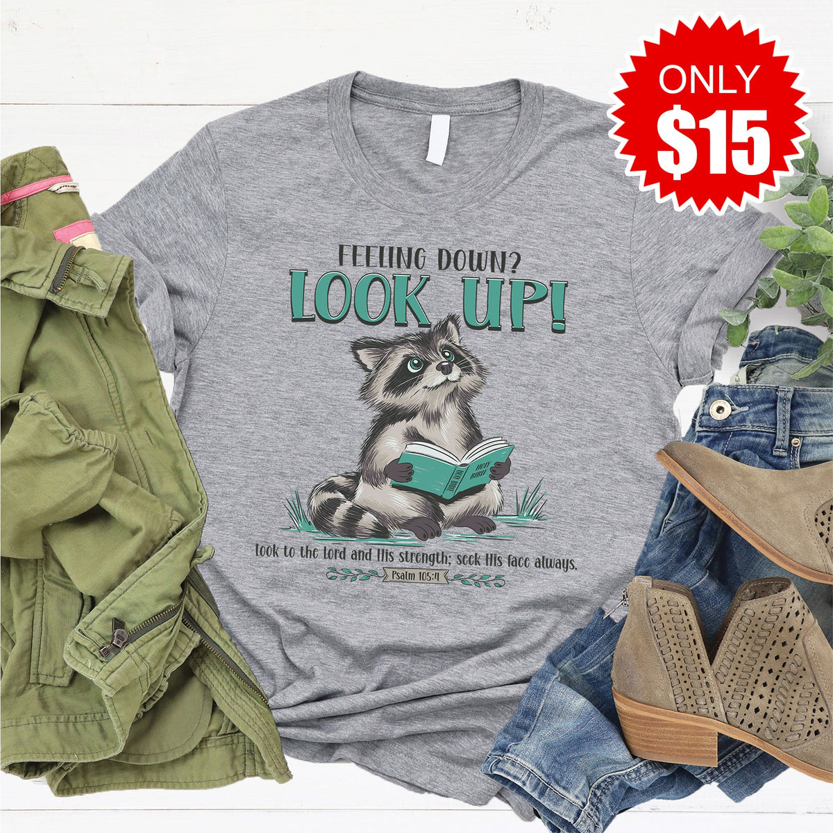 Look Up Tee - Heather Grey - 15 product image 1