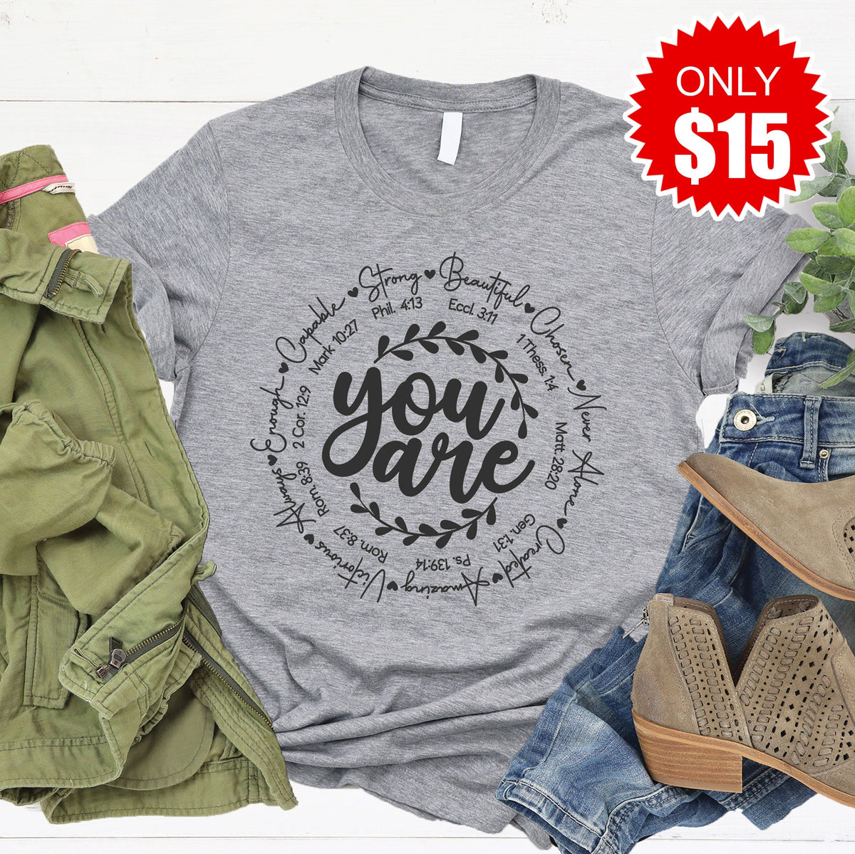 You Are Tee - Heather Grey - 15 product image 1