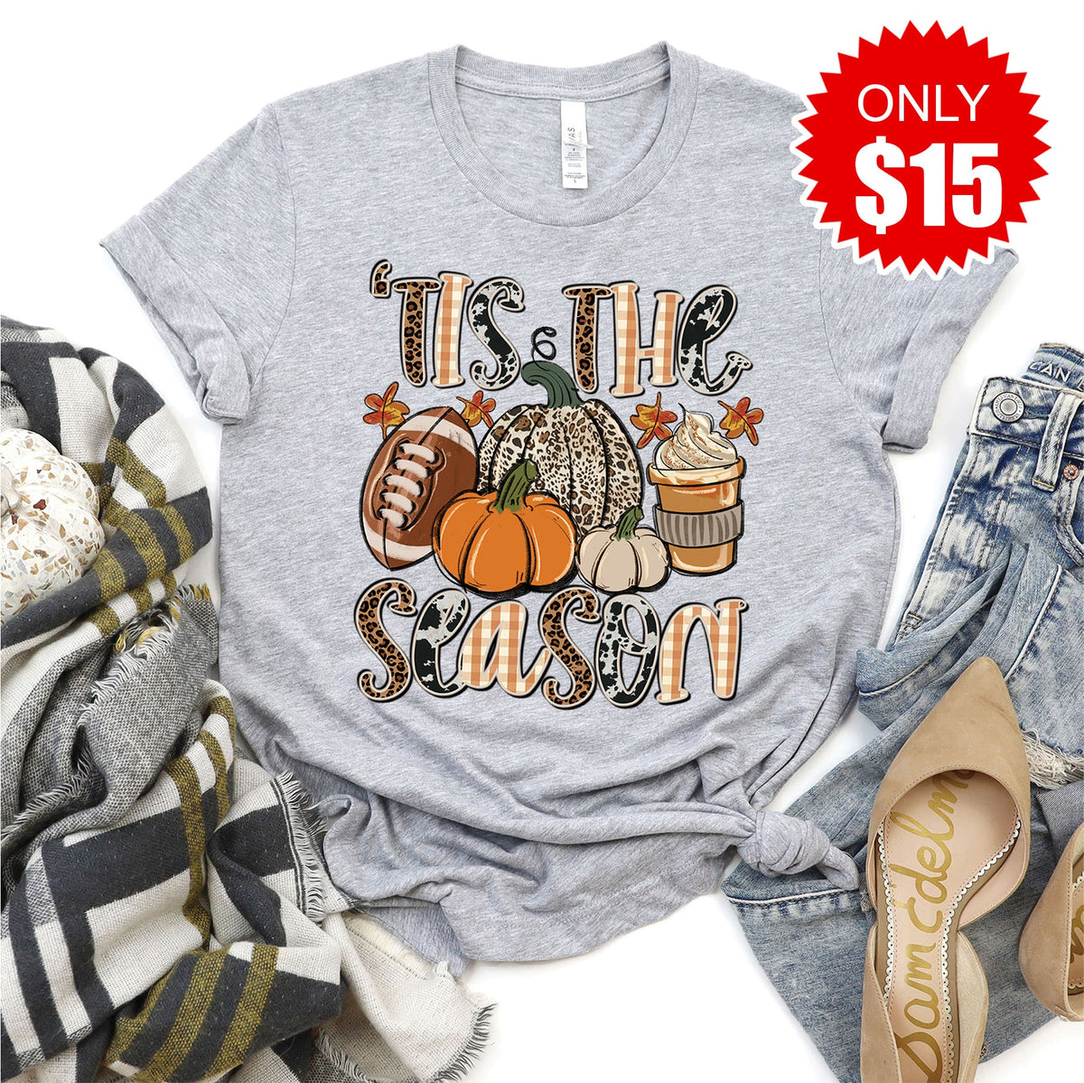 Tis The Season Tee - Heather Grey - 15 product image 1
