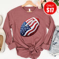 Football Flag Long Sleeve - Heather Mauve - 17 product image 1