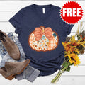 Pumpkin V-Neck - Heather Navy - 0