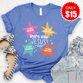 There Was Jesus Tee - Heather Royal Blue - 15 product image 1