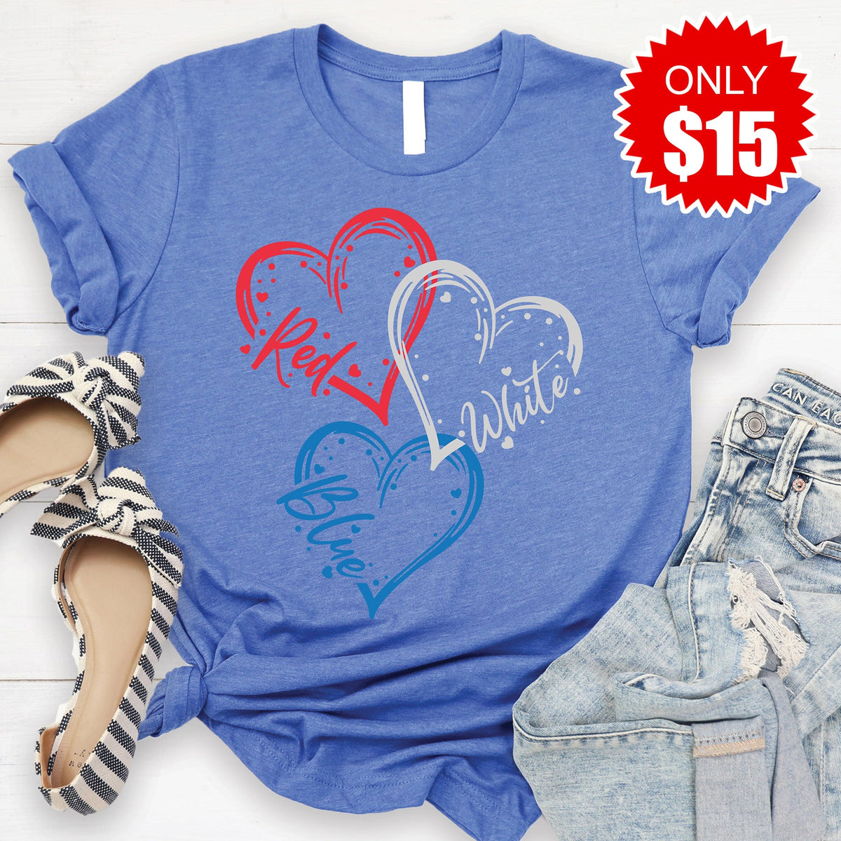 Red White Blue Tee - 15 product image 1