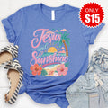 Jesus and Sunshine Tee - Heather Royal Blue - 15 product image 1