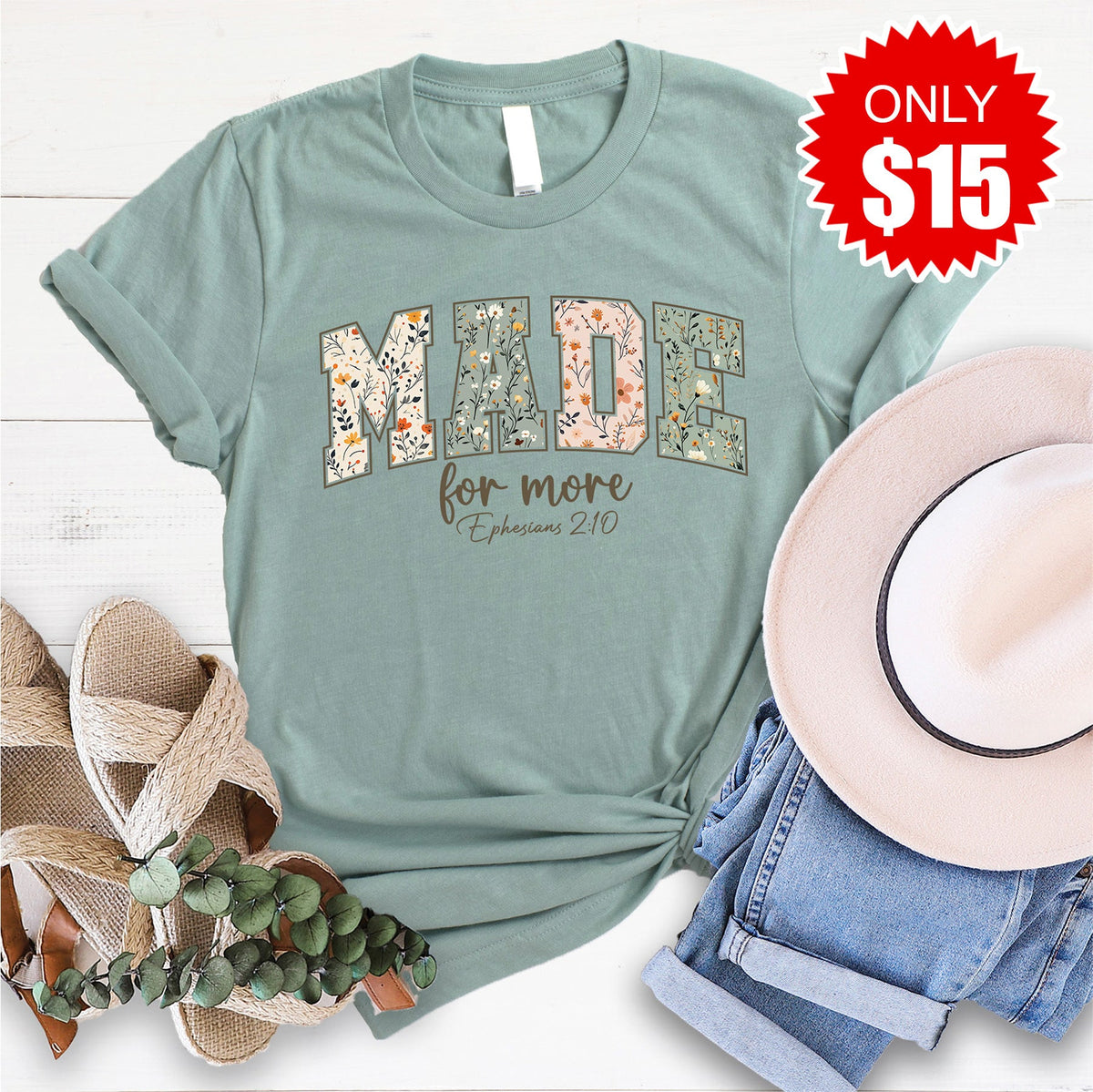 Made For More Tee - Heather Sage - 15 product image 1