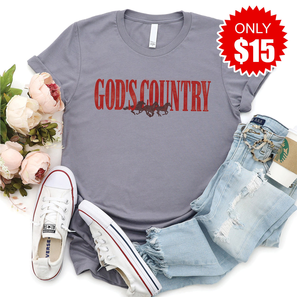 God's Country Tee - Heather Storm - 15 product image 1