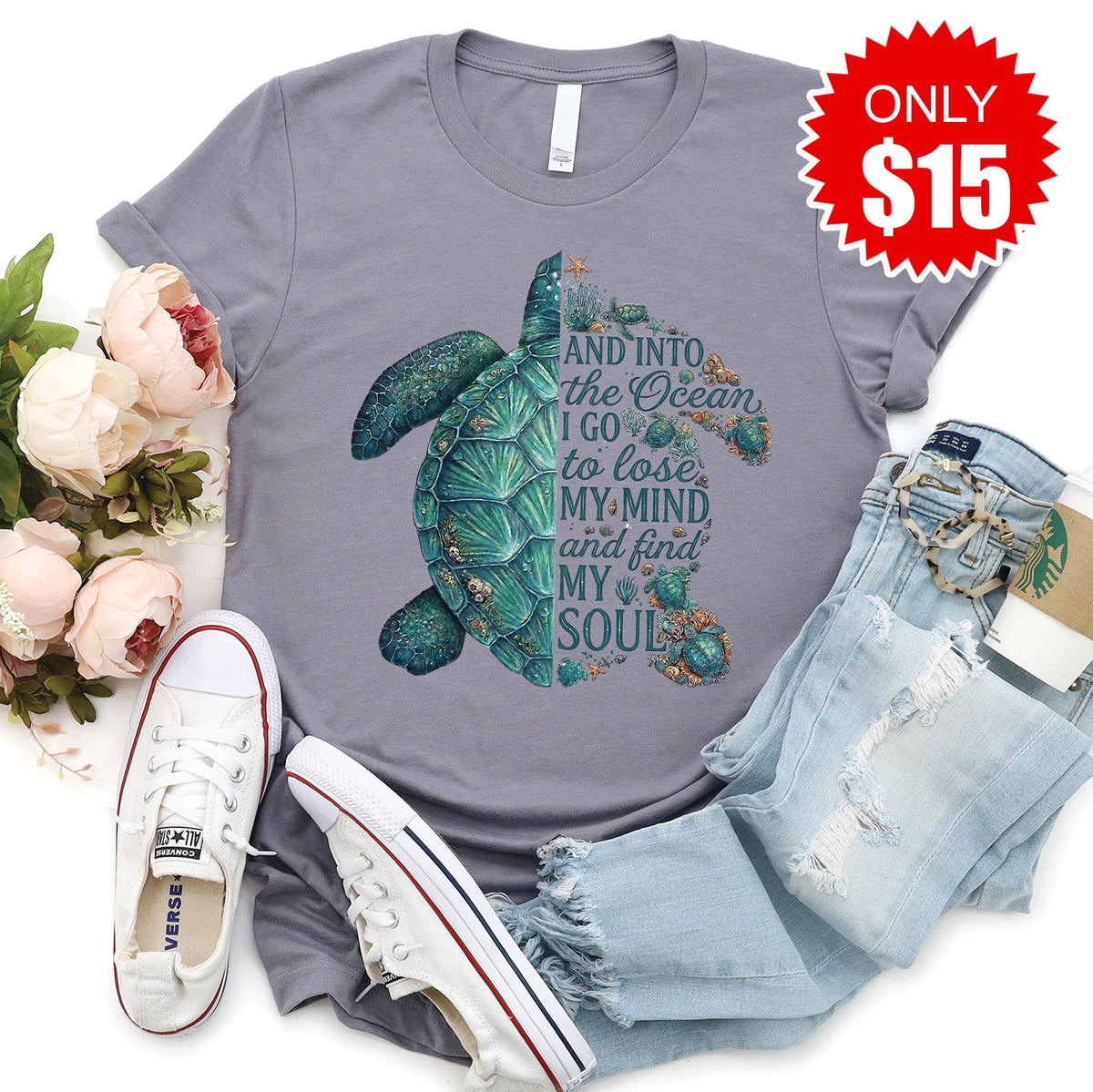 Summer Vibes Tee - Heather Storm - 15 product image 1