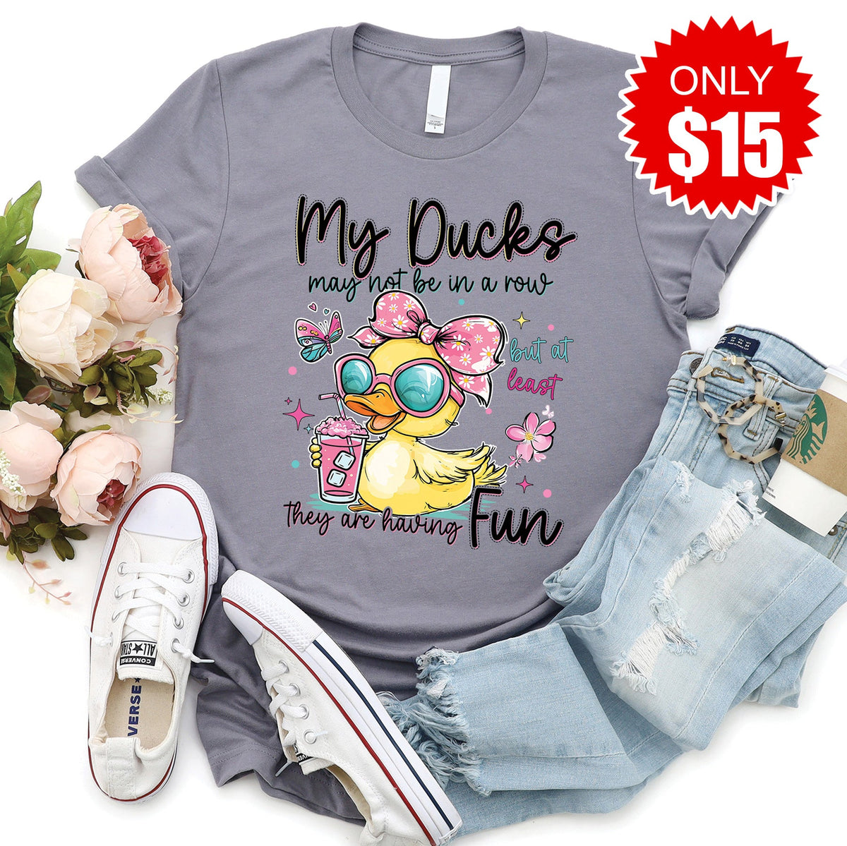 My Ducks Tee - Heather Storm - 15 product image 1