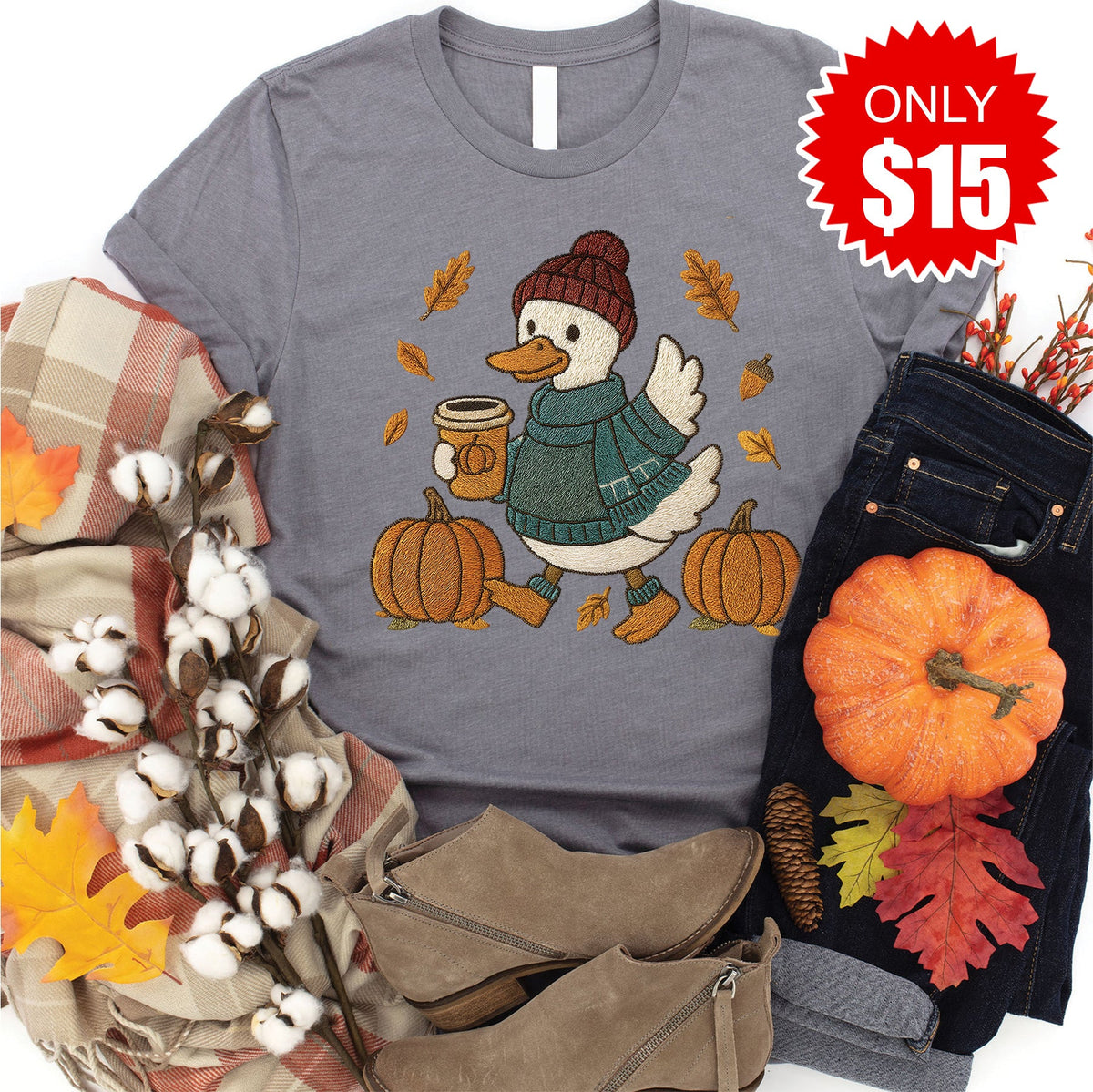 Cozy Duck Tee - Heather Storm - 15 product image 1