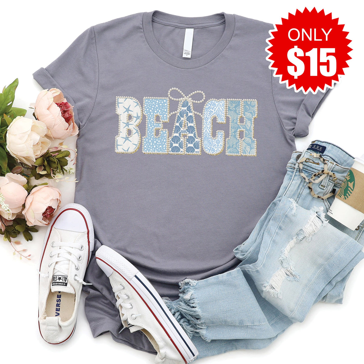Beach Tee - Heather Storm - 15 product image 1