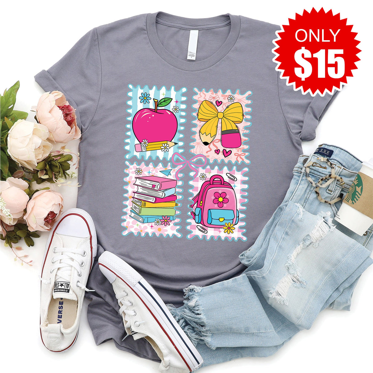 Back To School Tee - Heather Storm - 15 product image 1