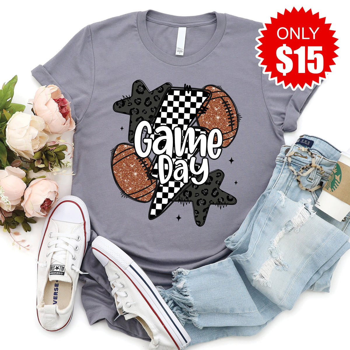 Game Day Retro Tee - Heather Storm - 15 product image 1