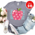 Teacher Apple Tee - Heather Storm - 15 product image 1