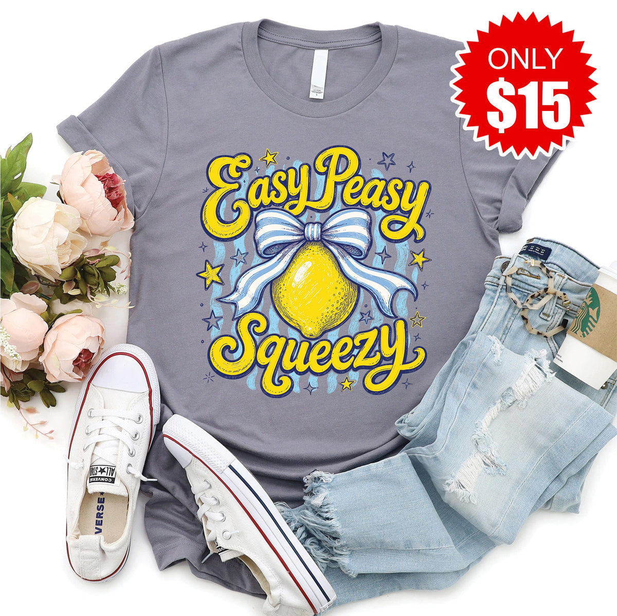 Easy Peasy Tee - Heather Storm - 15 product image 1