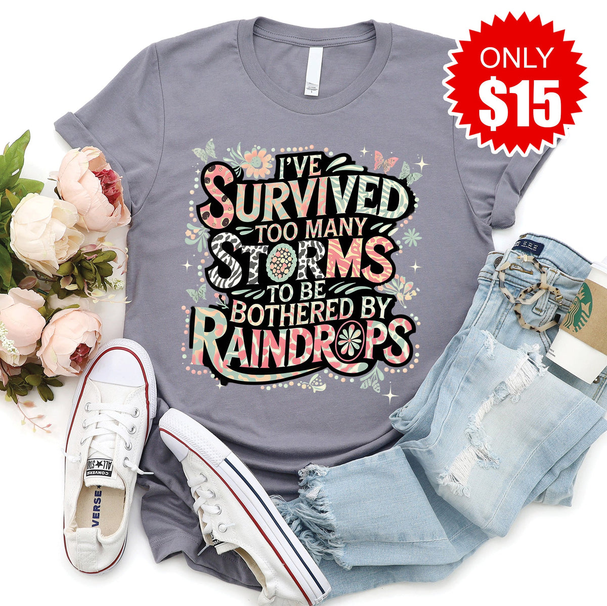 Too Many Storms Tee - Heather Storm - 15 product image 1