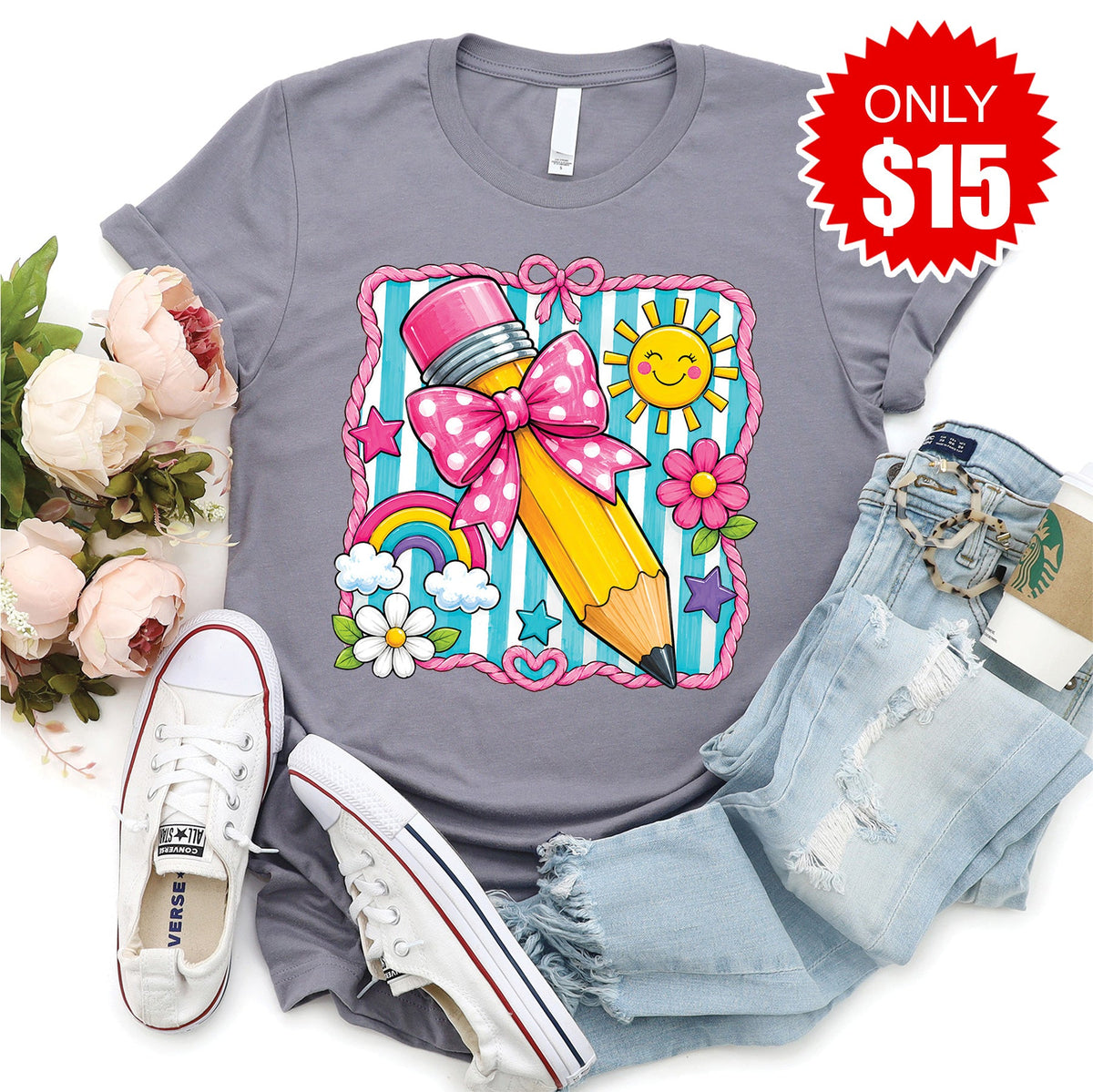 Pencil Tee - Heather Storm - 15 product image 1