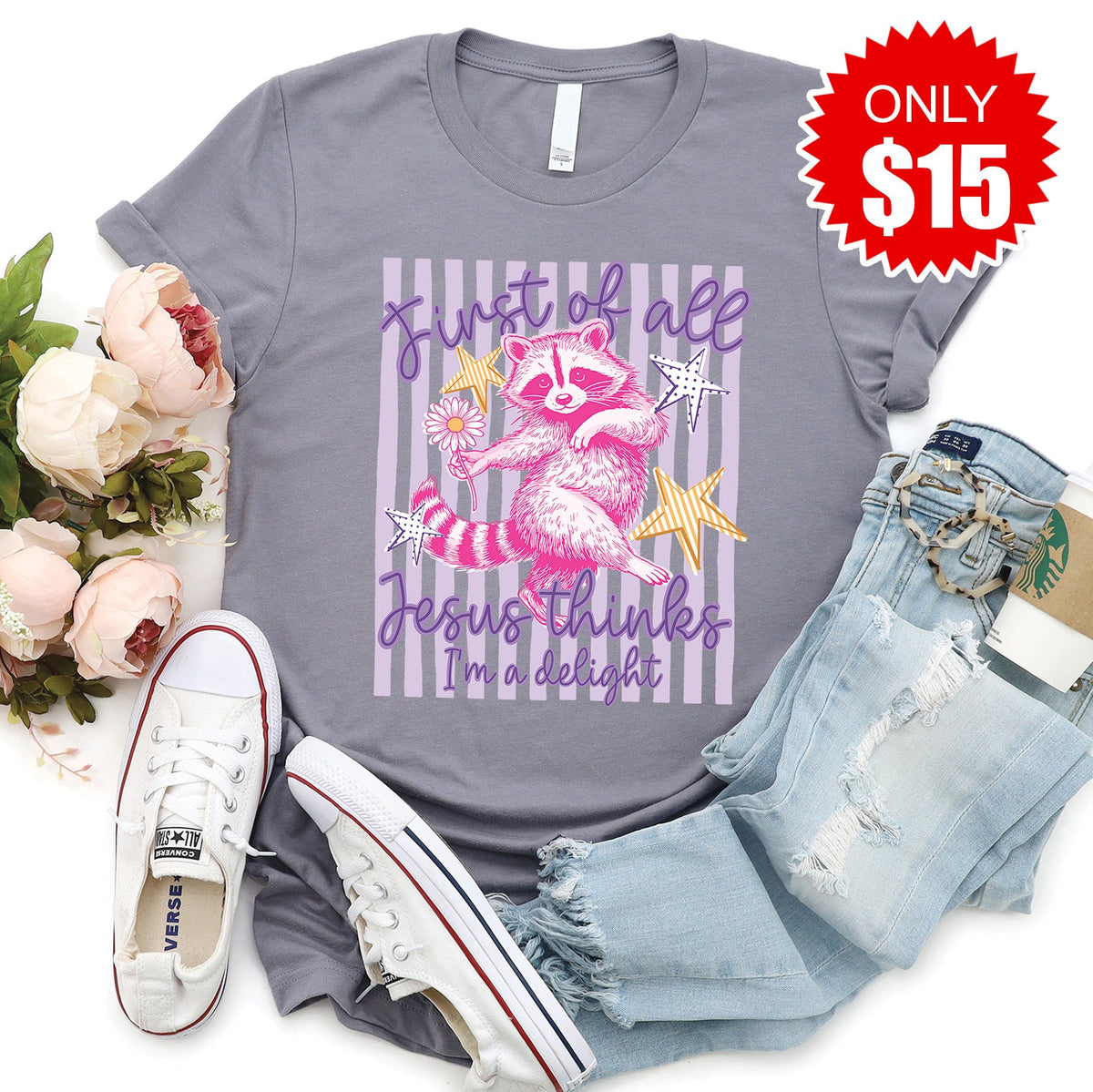 Jesus Thinks Im A Delight Tee - Heather Storm - 15 product image 1