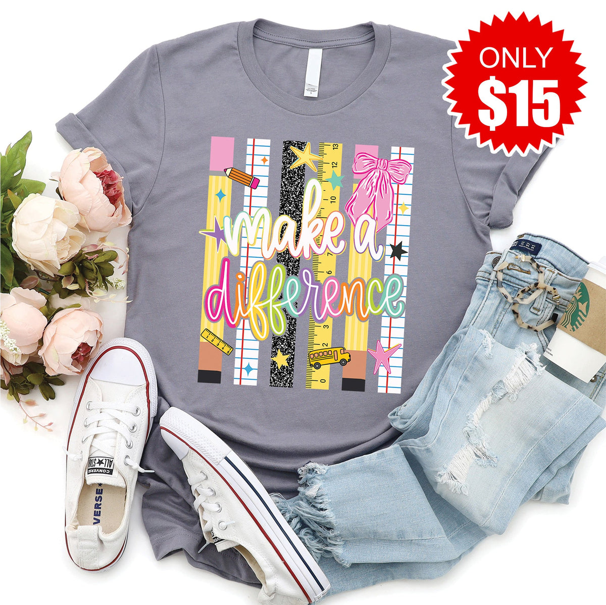 Make A Difference Tee - Heather Storm - 15 product image 1