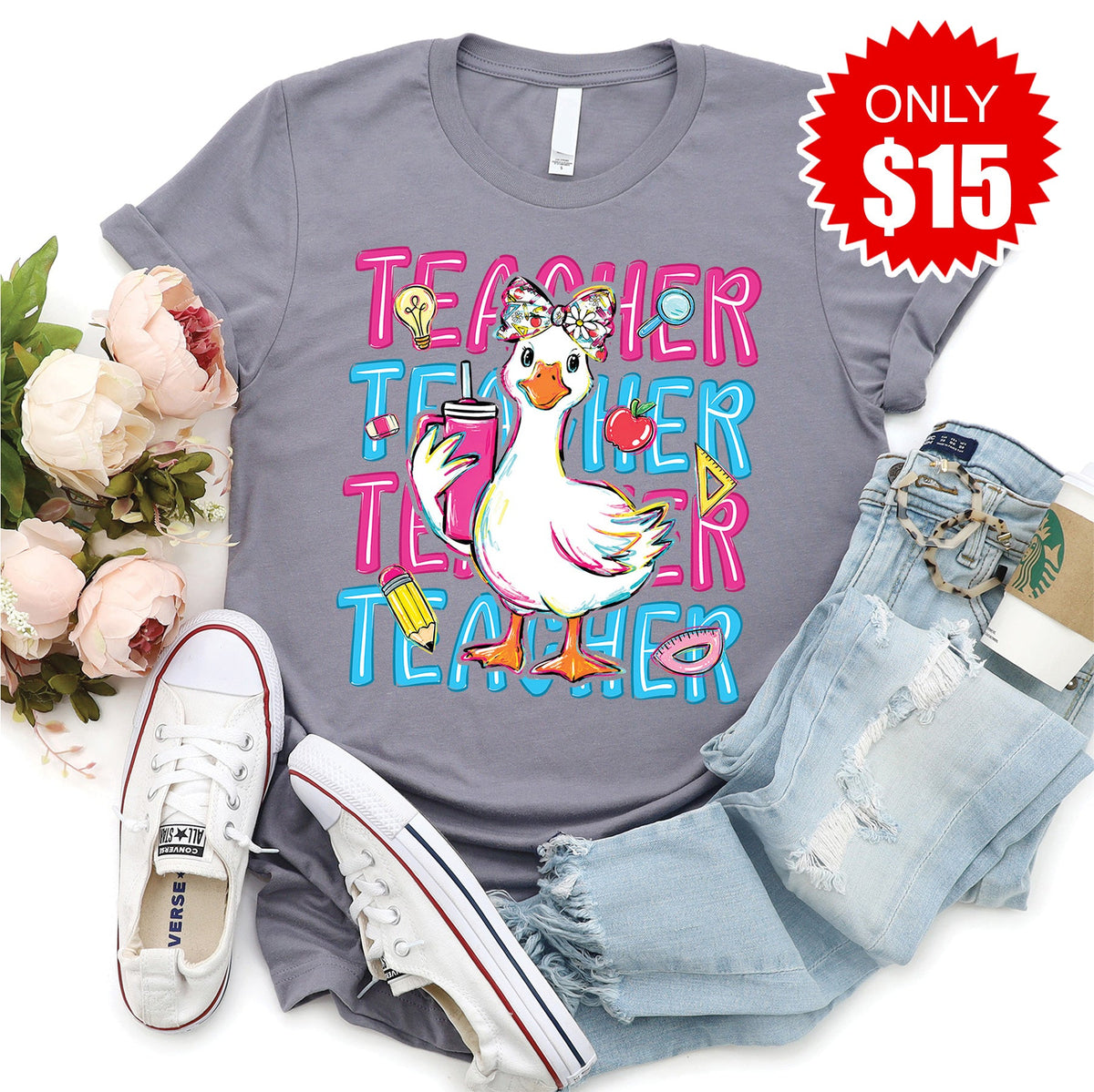 Teacher Tee - Heather Storm - 15 product image 1