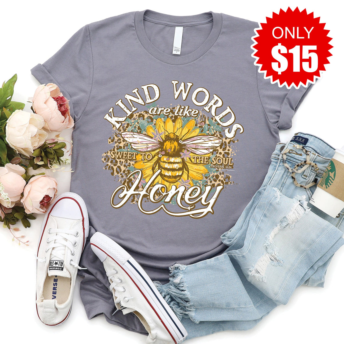 Kind Words Tee - Heather Storm - 15 product image 1