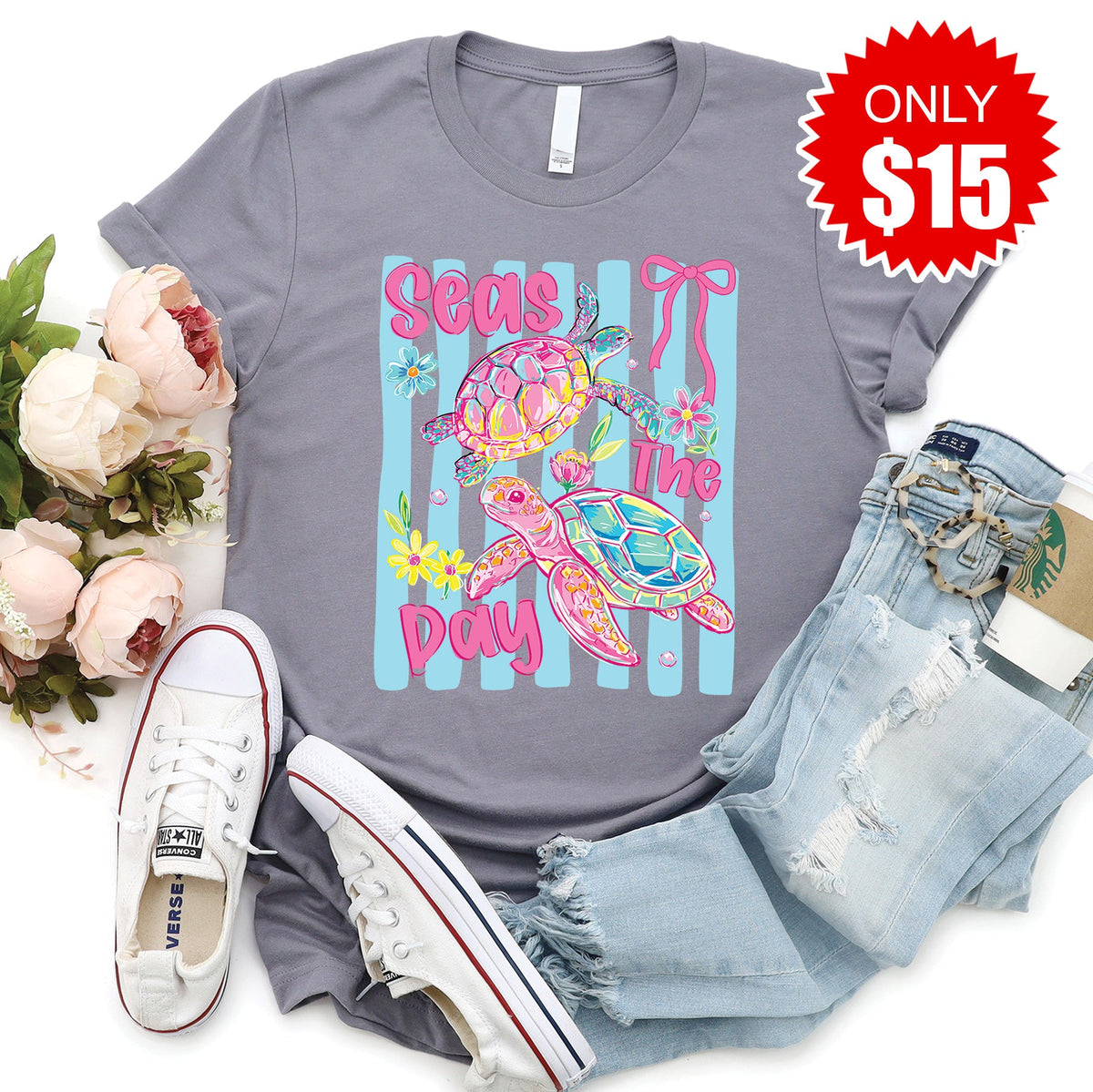 Seas The Day Tee - Heather Storm - 15 product image 1