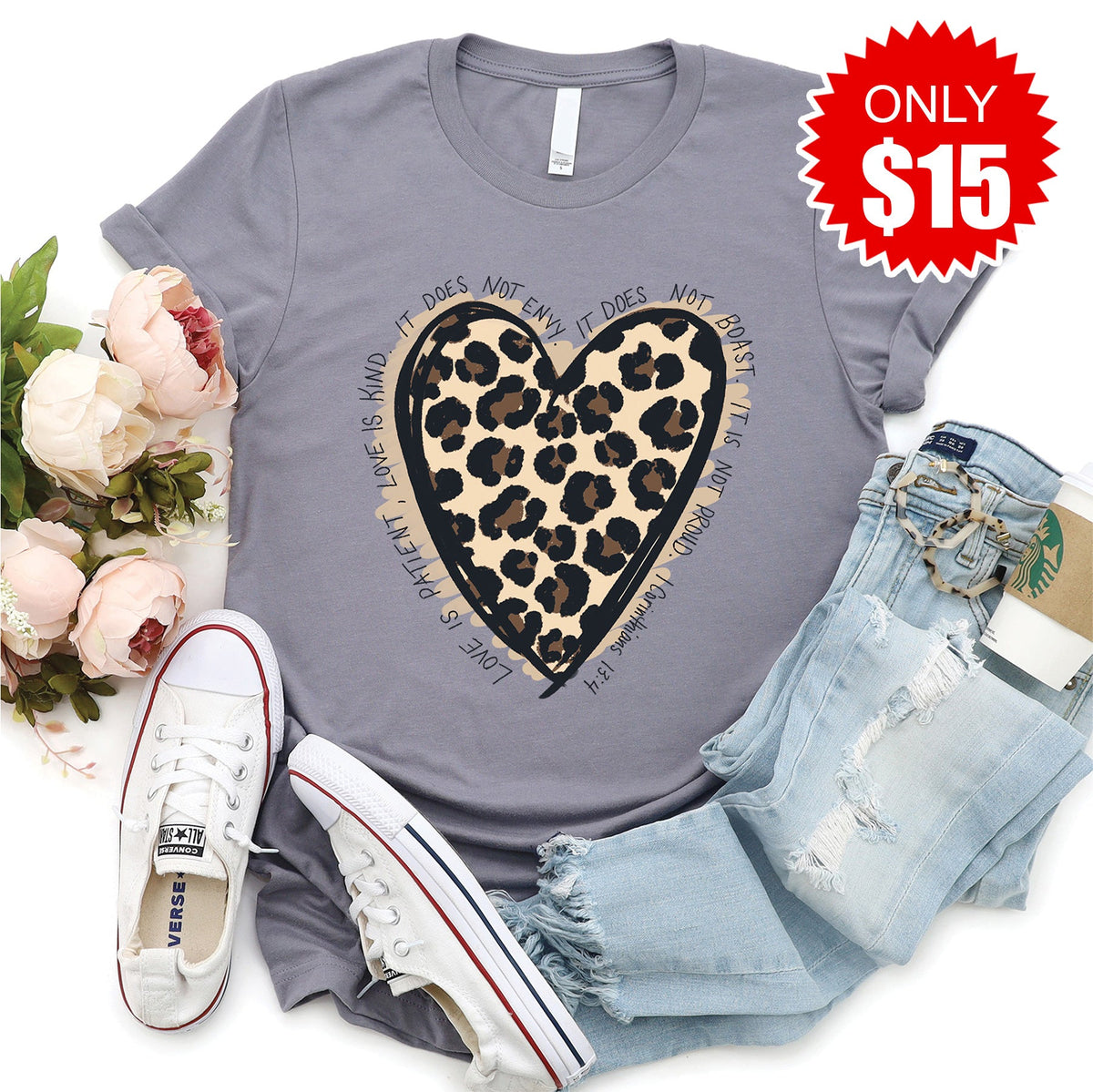 Love Leopard Tee - Heather Storm - 15 product image 1