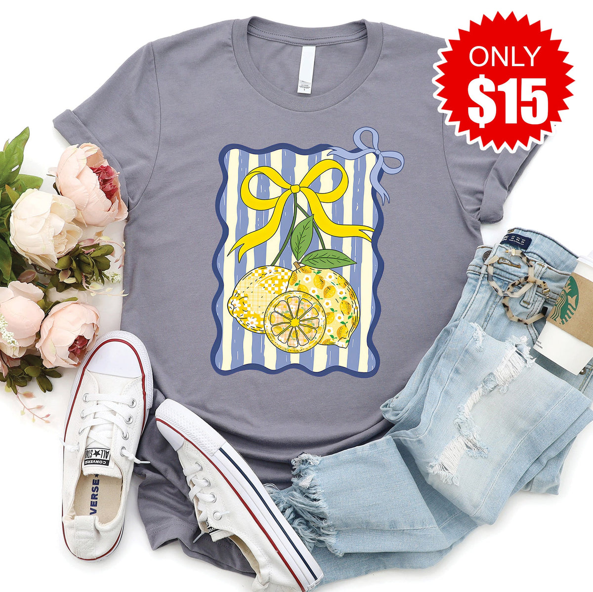 Summer Lemons Tee - Heather Storm - 15 product image 1