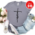 Faith Cross Tee - Heather Storm - 15 product image 1