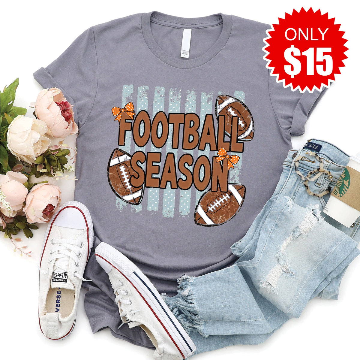 Football Season Tee - Heather Storm - 15 product image 1