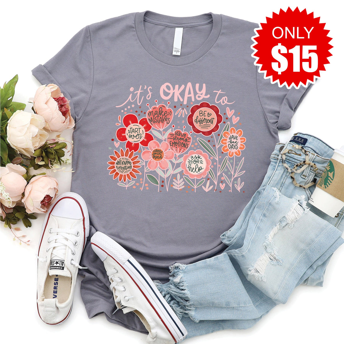 It's Okay Tee - Heather Storm - 15 product image 1