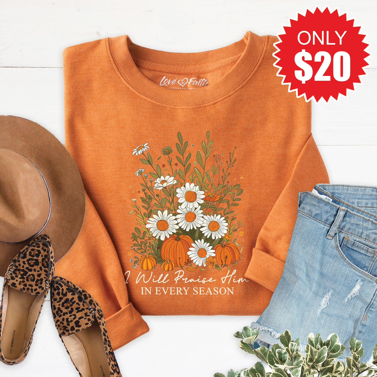 I Will Praise You Sweatshirt - Heather Autumn - 20 product image 1