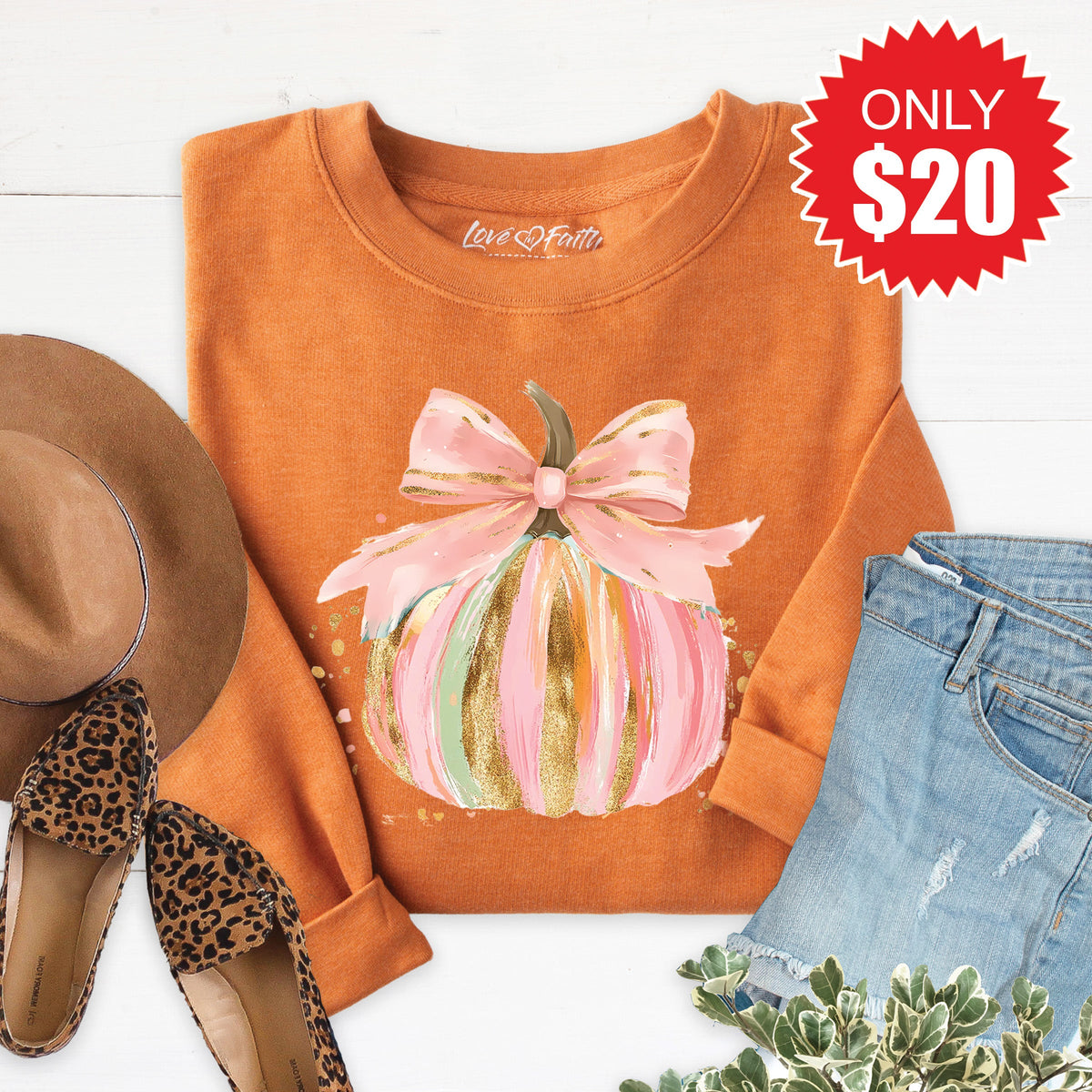 Pink Pumpkin Sweatshirt - Heather Autumn - 20 product image 1