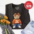 Fall For Jesus Teddy Bear Sweatshirt - Heather Charcoal - 20 product image 1