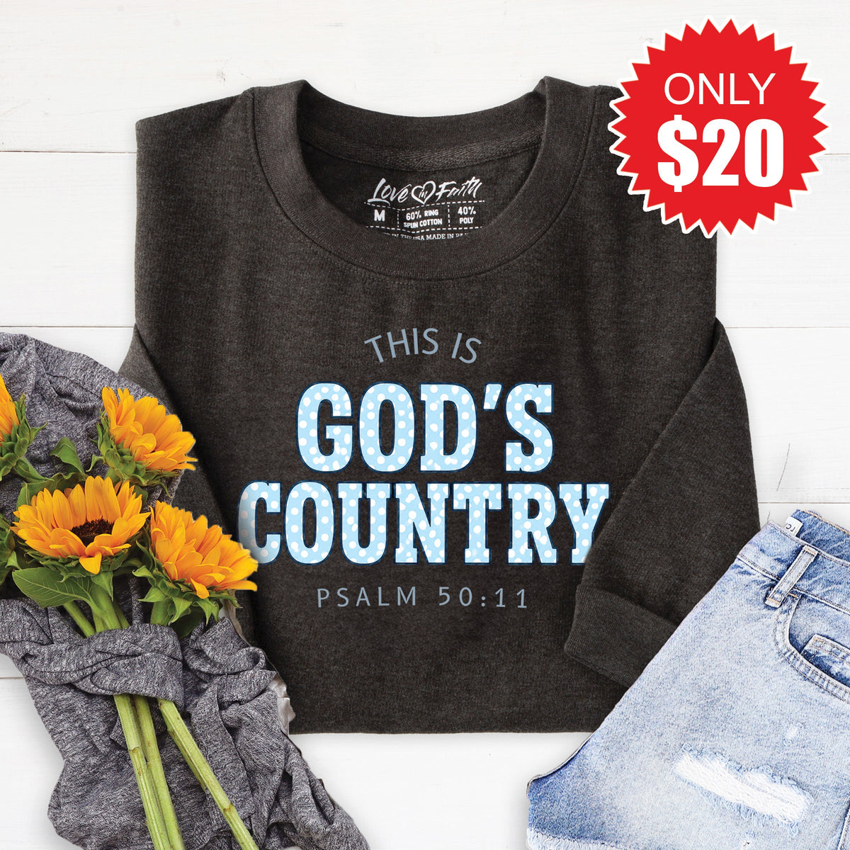 God's Country Sweatshirt - Heather Charcoal - 20 product image 1