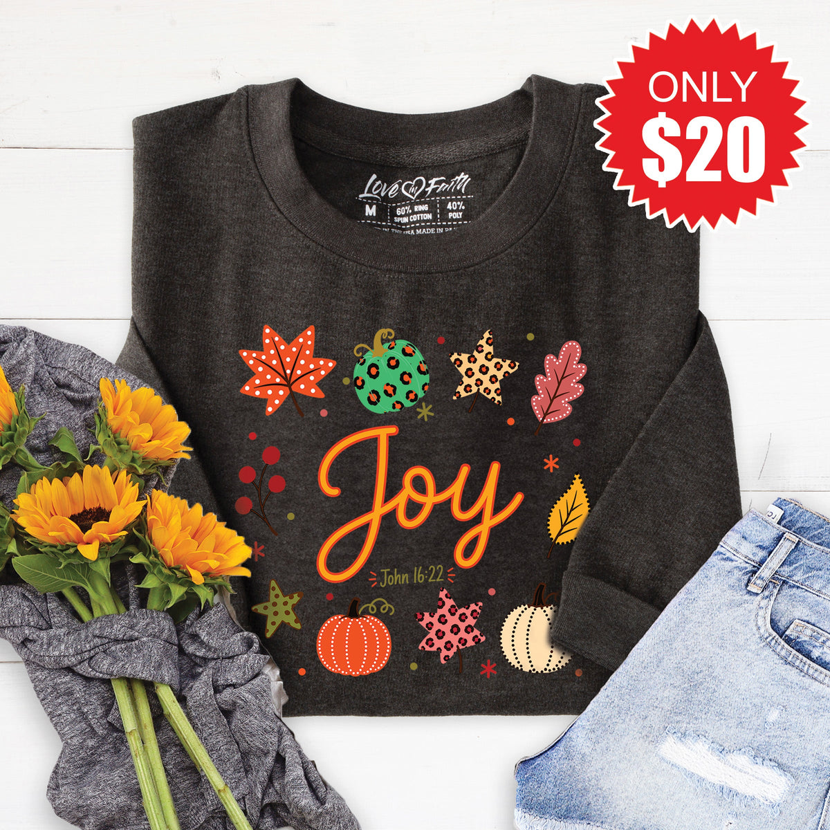 Joy Sweatshirt - Heather Charcoal - 20 product image 1