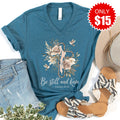 Be Still and Know V-Neck - Heather Deep Teal - 15