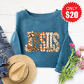 Jesus Sweatshirt - Heather Deep Teal - 20 product image 1
