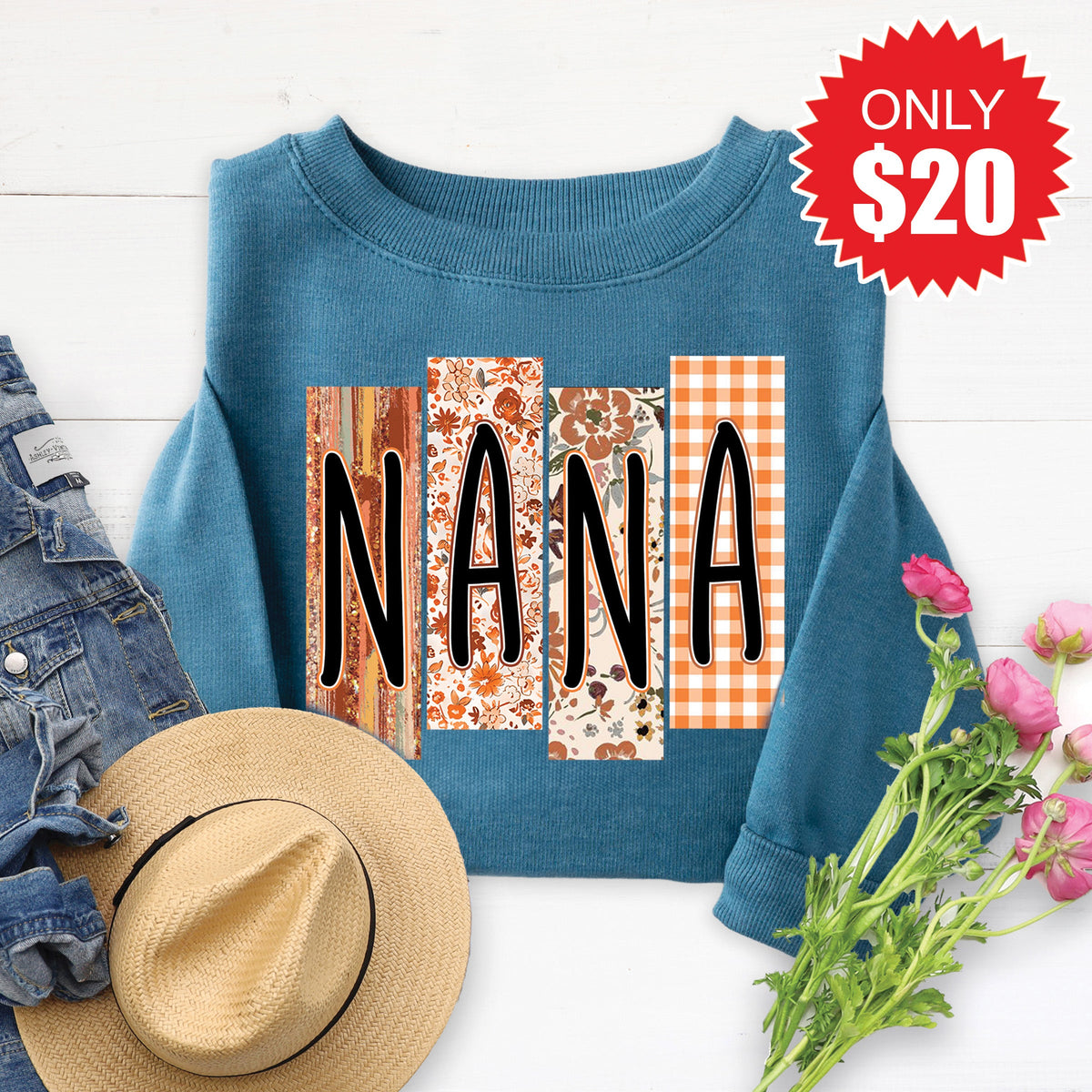 Nana Sweatshirt - Heather Deep Teal - 20 product image 1