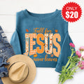 Fall For Jesus Sweatshirt - Heather Deep Teal - 20 product image 1