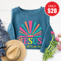 Jesus Makes All Things New Sweatshirt - Heather Deep Teal product image 1