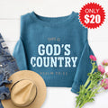 God's Country Sweatshirt - Heather Deep Teal - 20 product image 1