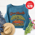 Give Thanks Sweatshirt - Heather Deep Teal - 20 product image 1