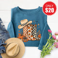 Fall Boots Sweatshirt - Heather Deep Teal - 20 product image 1