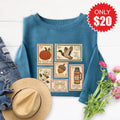 Fall Stamps Sweatshirt - Heather Deep Teal - 20 product image 1