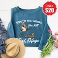 Under His Wings Sweatshirt - Heather Deep Teal - 20 product image 1