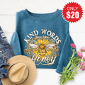 Kind Words Sweatshirt - Heather Deep Teal - 20 product image 1