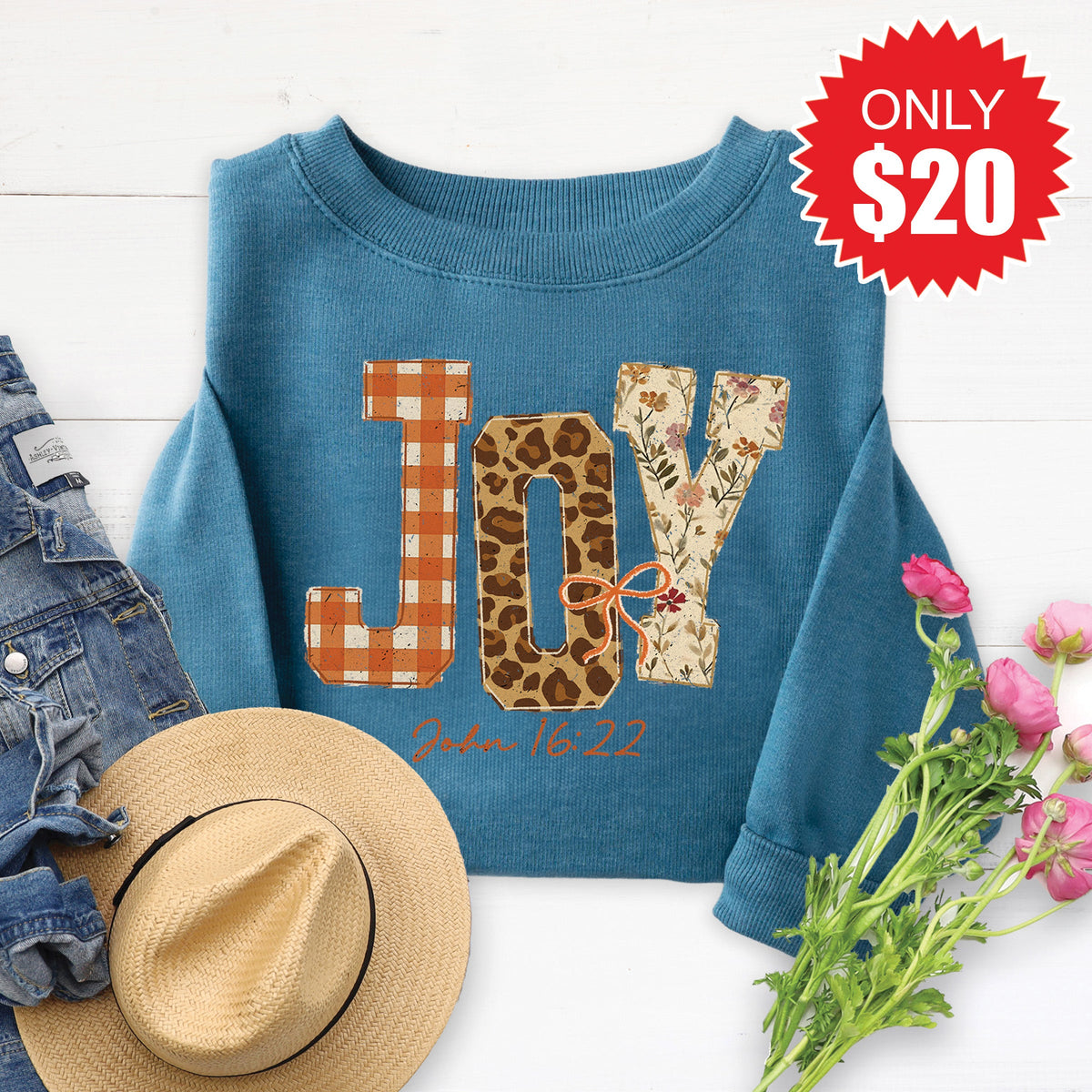 Joy Sweatshirt - Heather Deep Teal - 20 product image 1