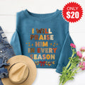 Praise Him Sweatshirt - Heather Deep Teal - 20 product image 1